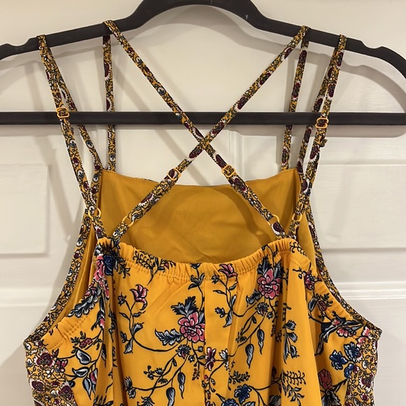 Francesca’s Bailee Ladder Crochet Floral Mix Knit Dress - Picture 4 of 10